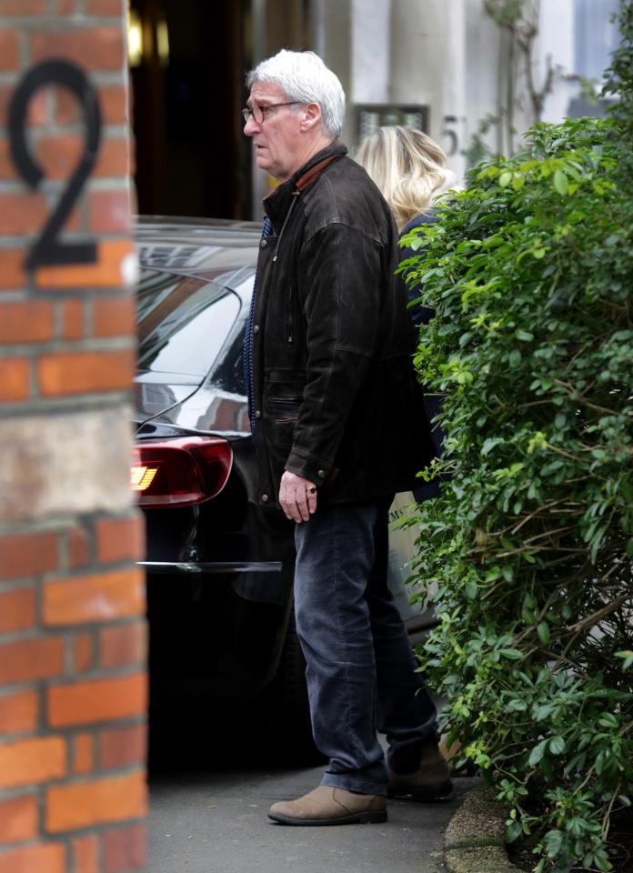  The pair outside his London flat