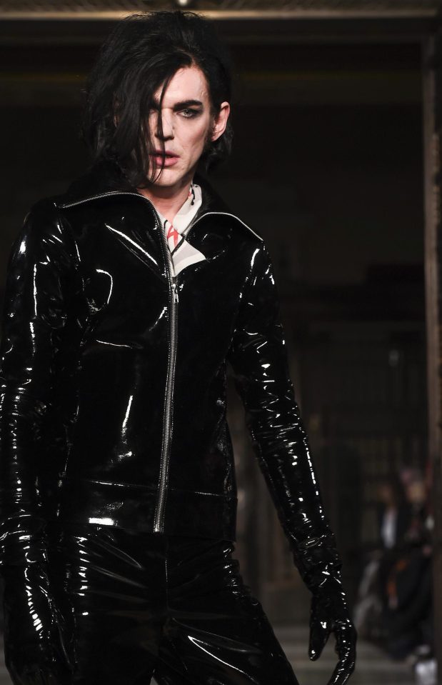  The punk rock designer embraced PVC and rubber for the latest season