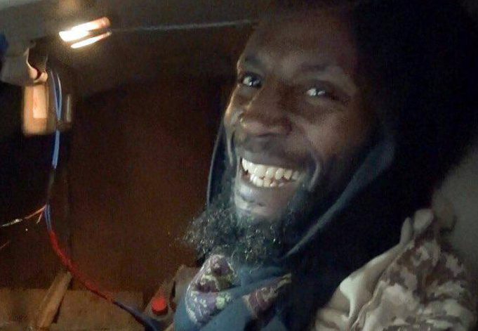  British ISIS fighter Jamal Al-Harith, who called himself Abu Zakariya al-Britani, smiles before killing himself in a suicide attack in Mosul