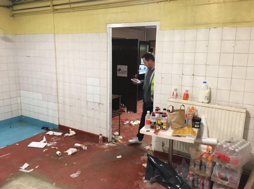  Arsenal left the changing room at Gander Green Lane in a mess after their 2-0 victory