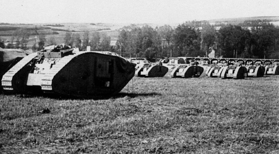  The British used some 476 tanks to smash through German lines in the 1917 Battle of Cambrai