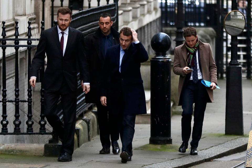  Mr Macron said before leaving Downing Street that he wanted to encourage French expats - and other talent - to come and work in France