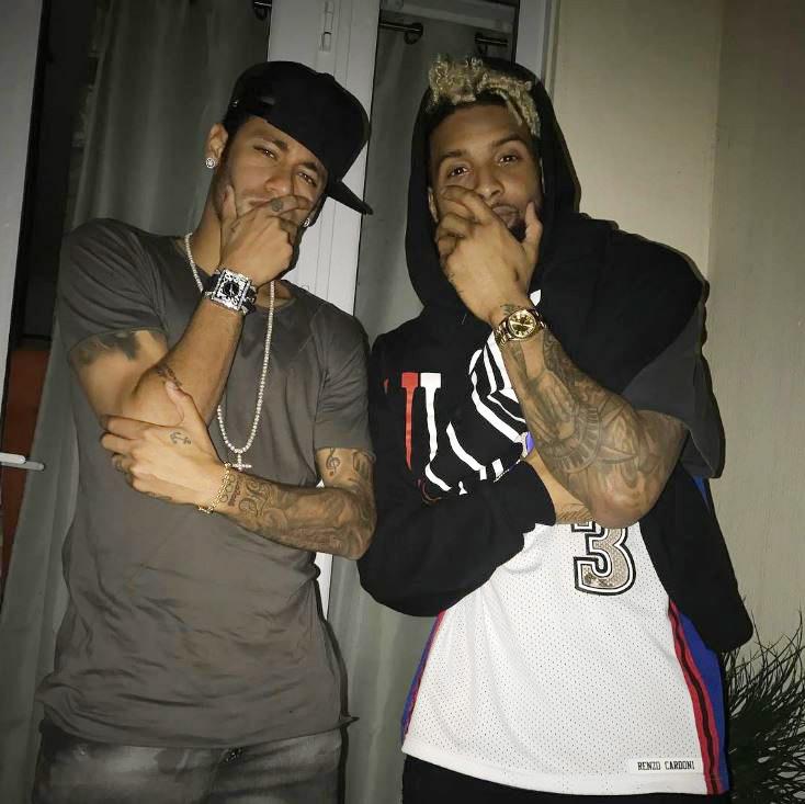 Neymar also met up with NFL star Odell Beckham Jnr on Tuesday