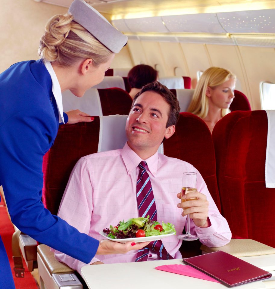  Try to avoid striking up conversation when the flight attendant is doing the rounds with the drinks trolley