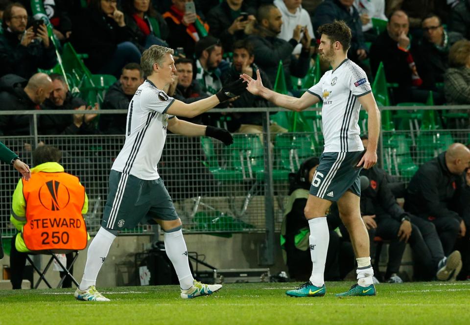  Bastian Schweinsteiger replaced Michael Carrick and impressed ahead of the League Cup final