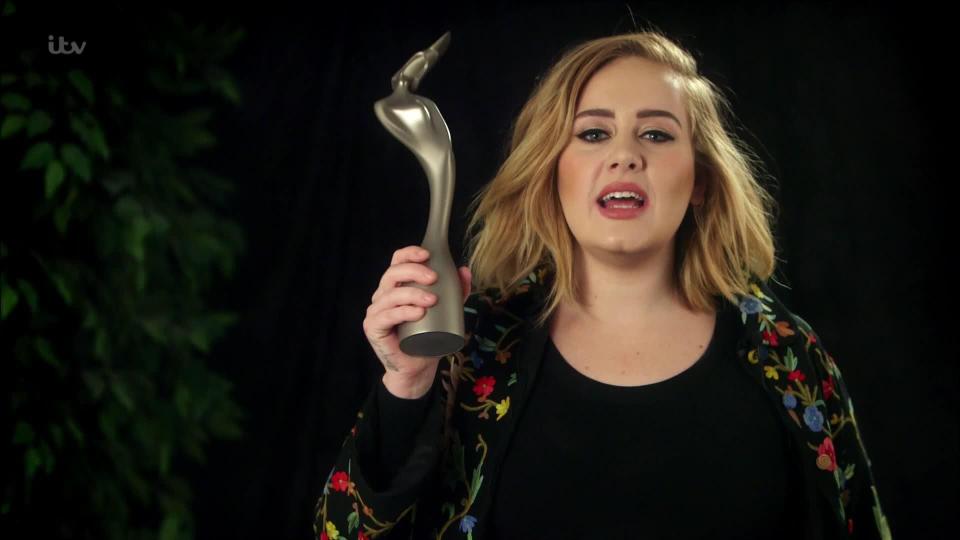  Adele accepted her Brit award all the way from Australia