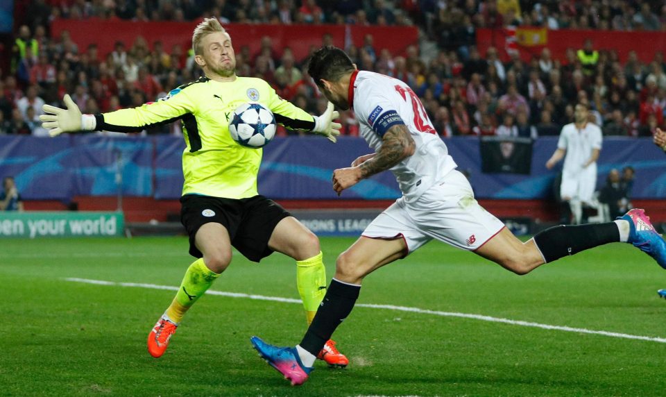  Kasper Schmeichel and Co achieved a creditable 2-1 loss away to Sevilla in the Champions League last-16 but that first-leg result failed to save boss Ranieri