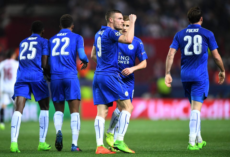  Jamie Vardy's goal against Sevilla ended a nine-game drought