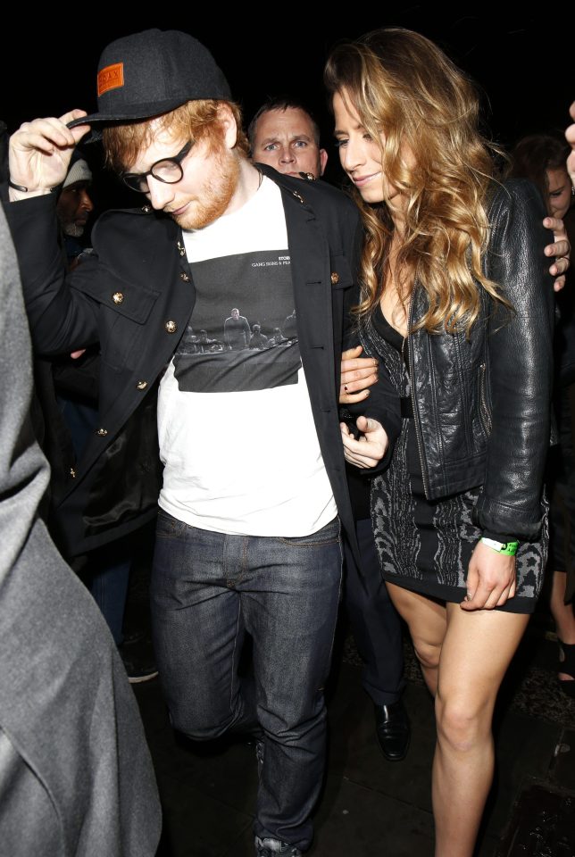  Ed Sheeran and his girlfriend Cherry Seaborn leaving the bash