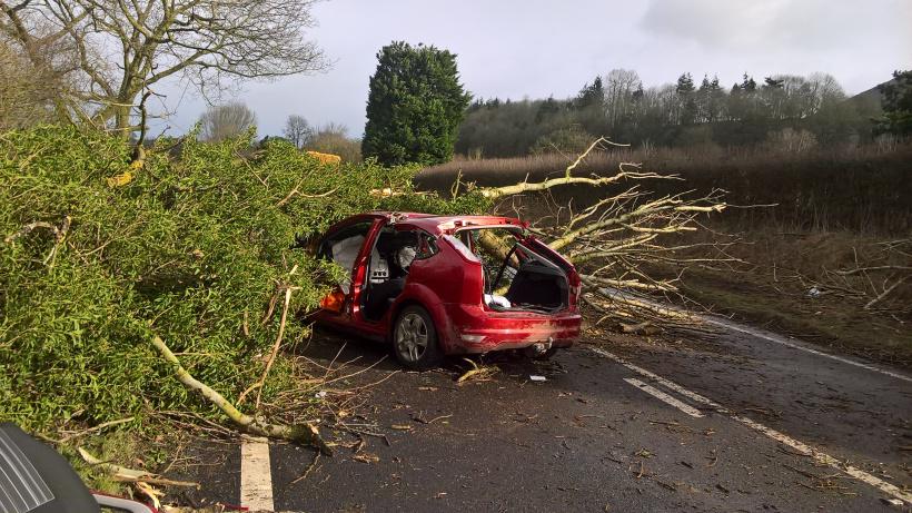  The incident happened on the A49 Just north of Church Stretton in Shropshire at about 9.30am