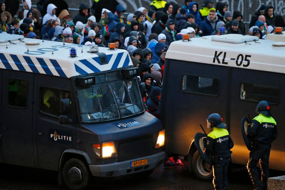  Legia fans arrived in Amsterdam in their droves and created a stunning atmosphere in the ground