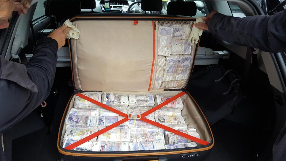  This picture shows £500,000 in cash seized by the Met in similar operations throughout the year