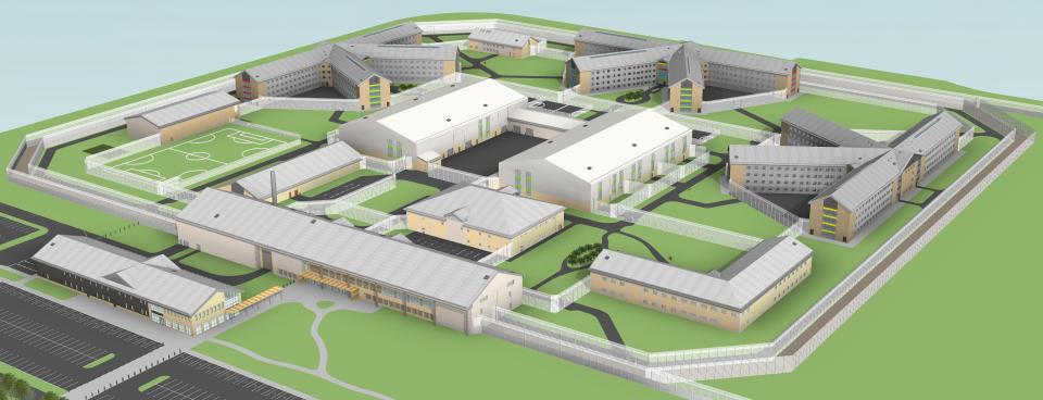  Part of the sprawling Wrexham super-prison