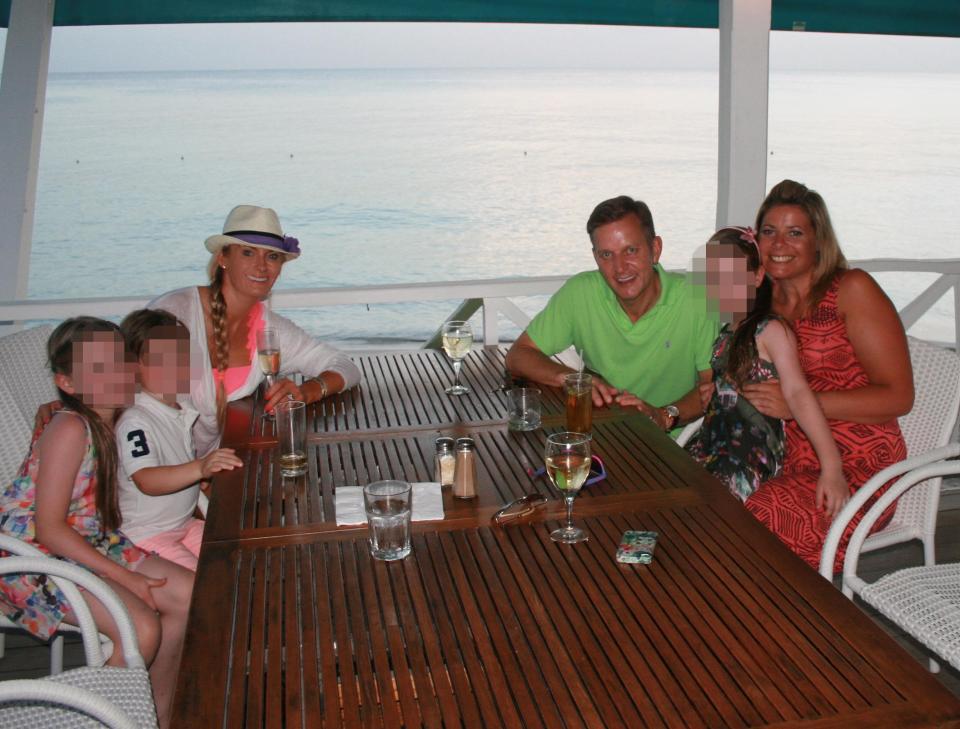  Holiday in Barbados... Wife Carla on left and Jeremy and nanny Vicky on right