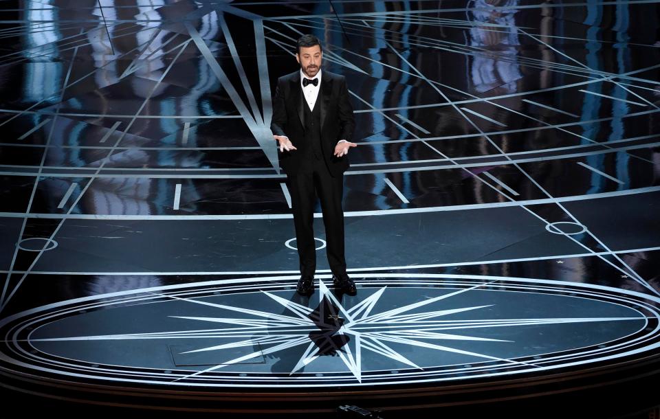  Jimmy, 49, admitted he had been encouraged to say something that would unite people before thanking President Donald Trump for making the Oscars appear less racist