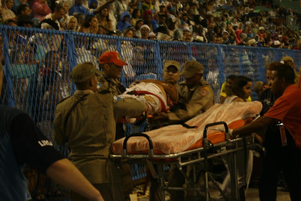  Chaos erupted as a float lost control and crashed into a barrier