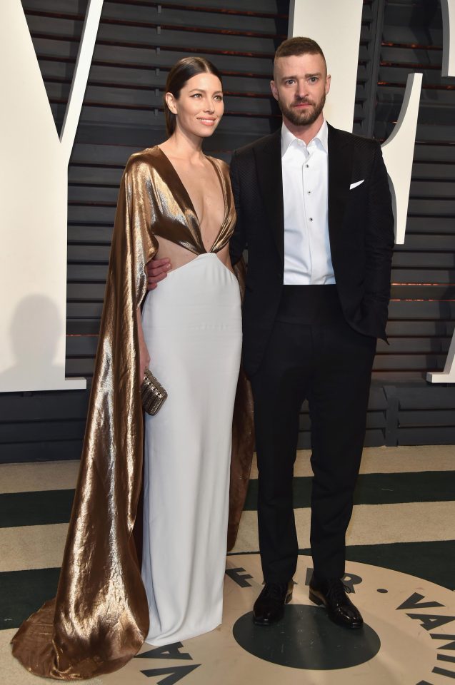  Jessica Biel looked very elegant as she posed with husband Justin Timberlake