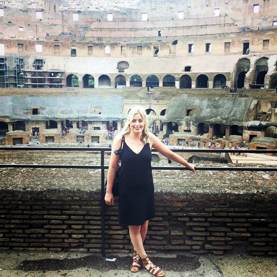  Natalie Tither on holiday at the Colosseum in Rome. She bought luxury trips using her company credit card