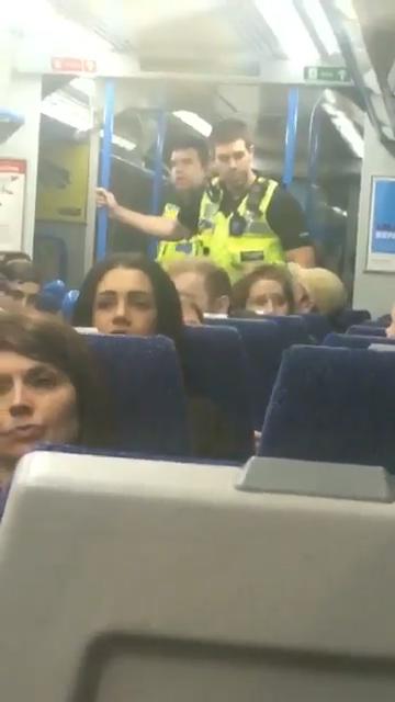  Police boarded the train to deal with the multiple disputes