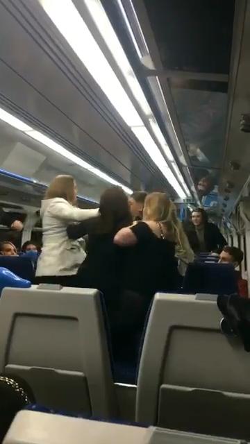  People travelling on the train clashed in a number of separate disputes forcing police to be called