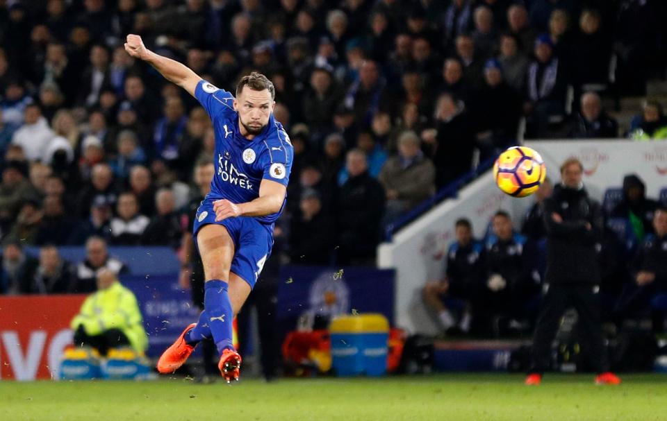  Danny Drinkwater then doubled the lead with a stunning half-volley before half time