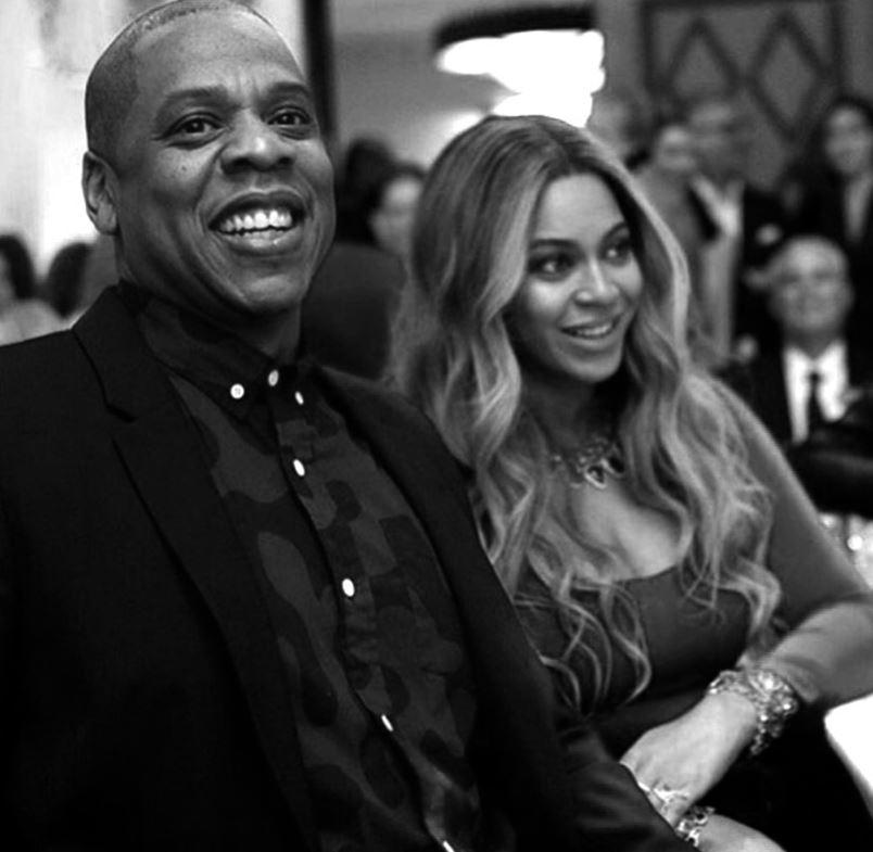  Beyonce also shared a sweet black and white picture of her and husband Jay Z