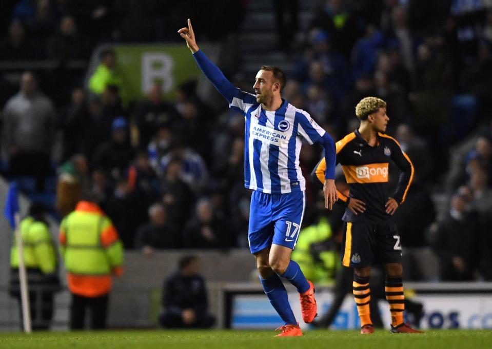  Glenn Murray celebrates after bagging an important penalty