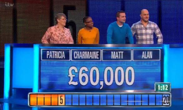  Patricia, Charmaine, Matt and Alan beat The Governess to win a huge £60,000