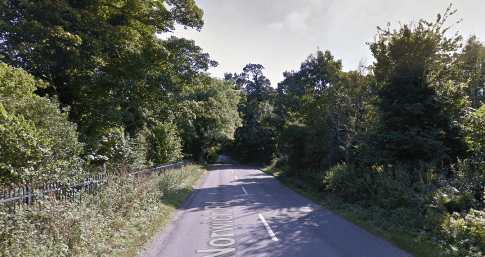  The girl was forced into the car in Norwich Road, Barham, Suffolk