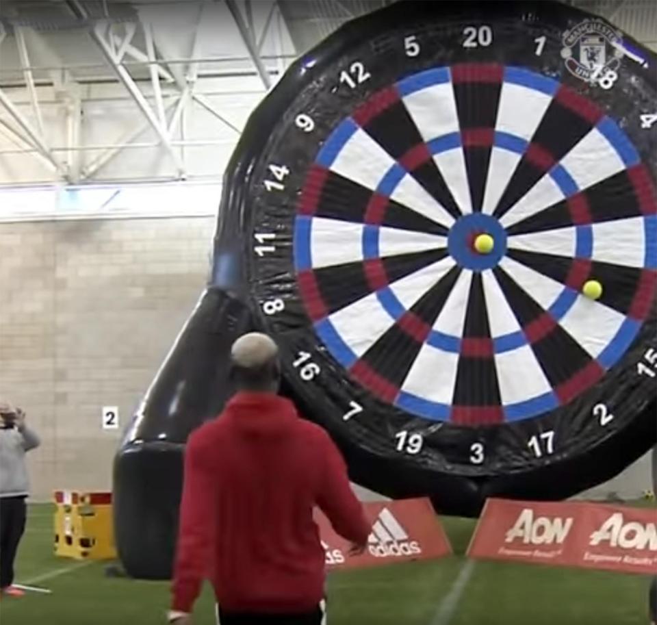  Pogba made no mistake as he hit the centre of the giant dartboard