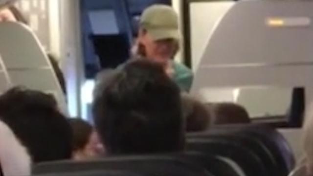  Some passengers are thought to have left the plane during the rant