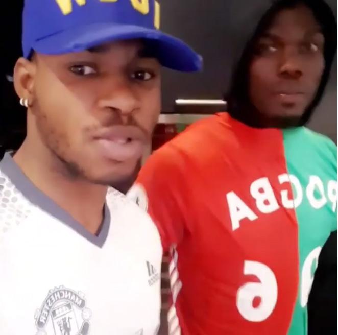  Mathias Pogba sports a half-and-half jersey in support of his brothers