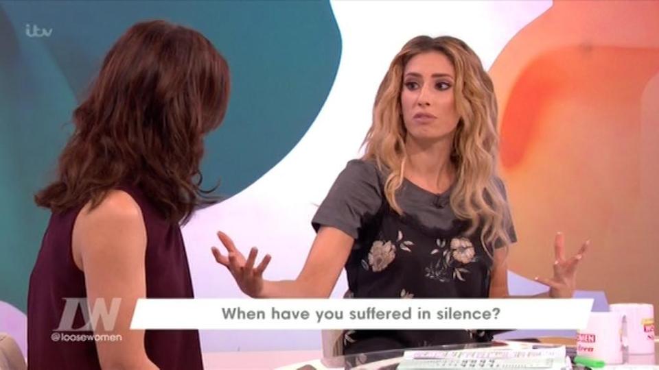  Andrea McLean interrupted Stacey mid-sentence