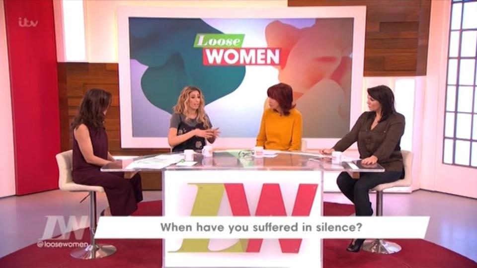  Stacey Solomon told the panel about her struggle with postnatal depression