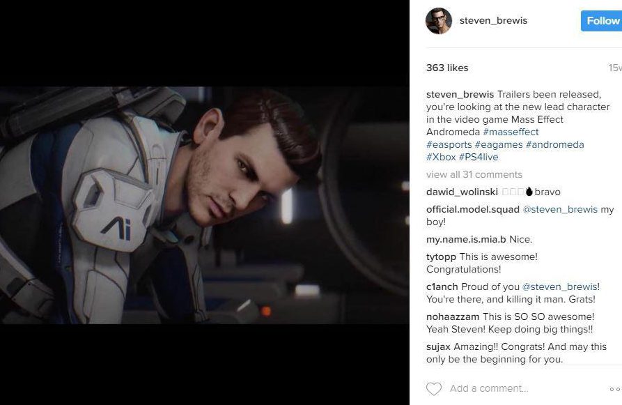  Steven Brewiss lends his face to the male version of the Ryder character