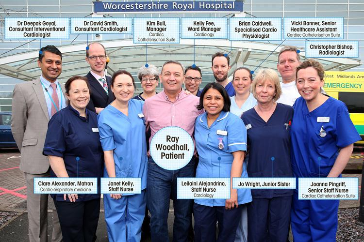  Medics at Worcestershire Royal Hospital saved dad of three Ray Woodhall's life after he suffered 27 heart attacks in 24 hours