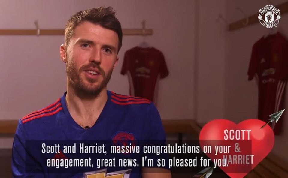  Utd and ex-England star Michael Carrick sent his good wishes too