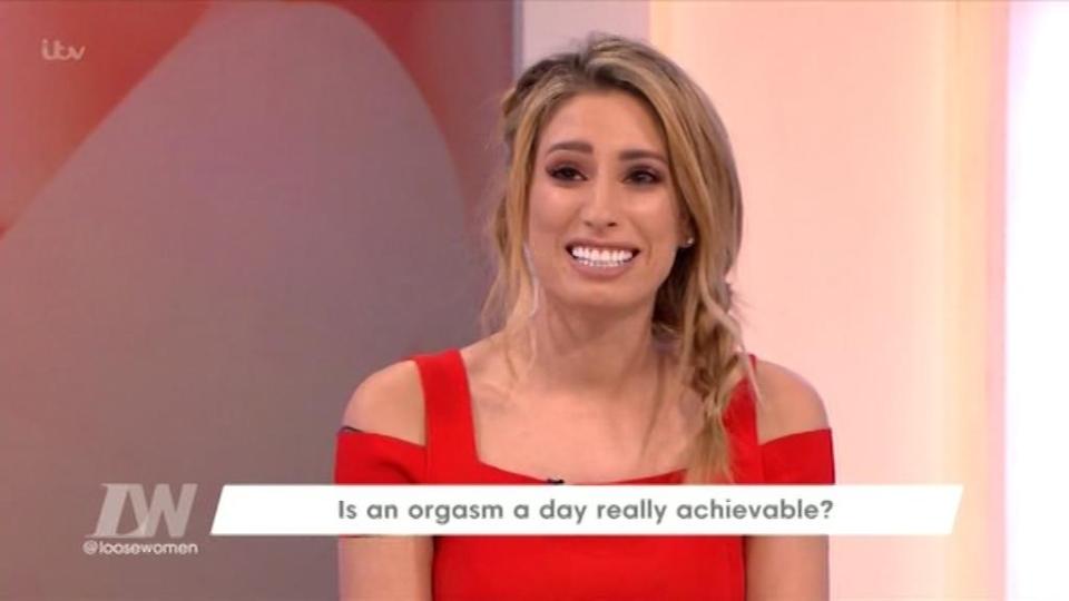  Stacey Solomon admits she's "disappointed" if she doesn't have an orgasm while having sex