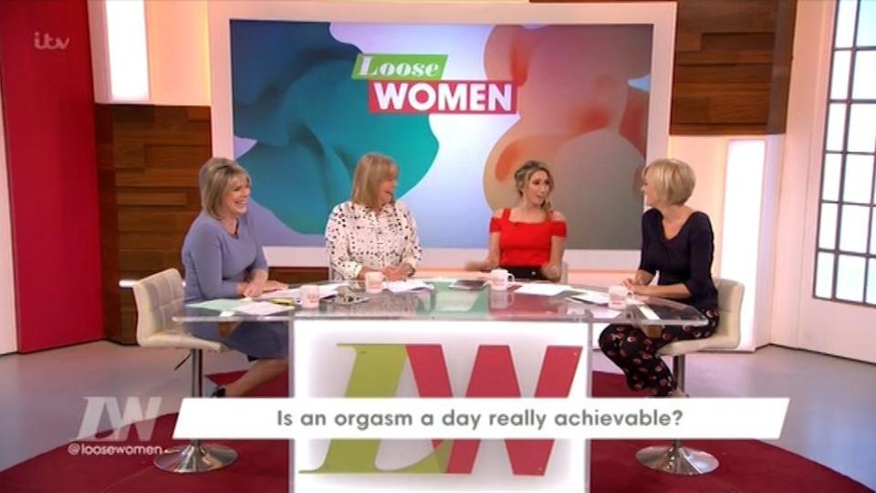  She was on the Loose Women panel alongside Ruth Langsford, Linda Robson and Jane Moore