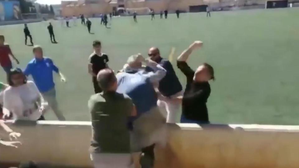  The brawl kicked off in a game involving 12 and 13 year old children