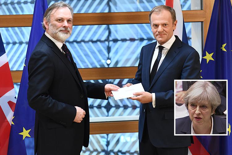  Sir Tim Barrow hands over our letter to Donald Tusk