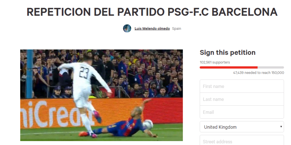  A petition to replay the match has reached over 100,000 signatures