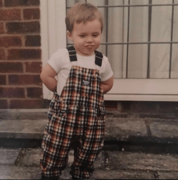  He then posted a sweet throwback image on himself as he followed the lead of his proud parents