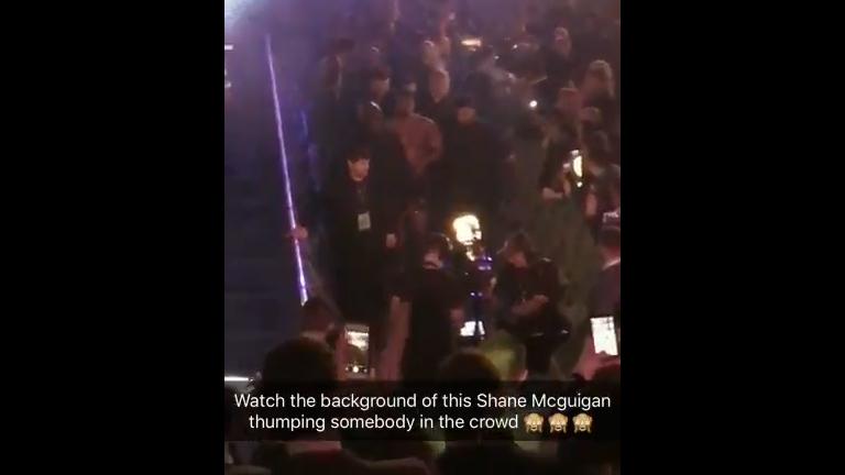  But as he walked, his trainer Shane McGuigan lashed out to the crowd