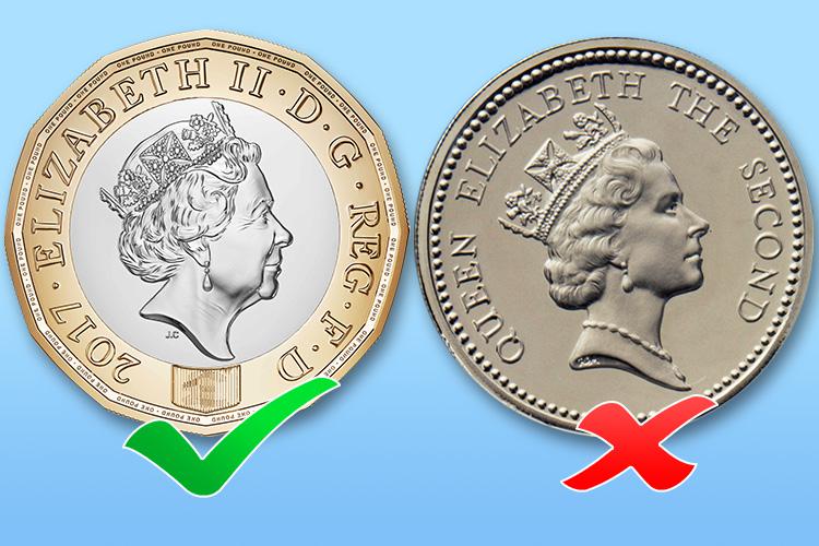  The new £1 coin entered circulation as the old 'round pound' was slowly withdrawn from use