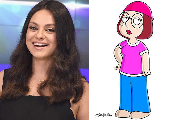  Hollywood actress Mila Kunis voices Meg Griffin in Family Guy