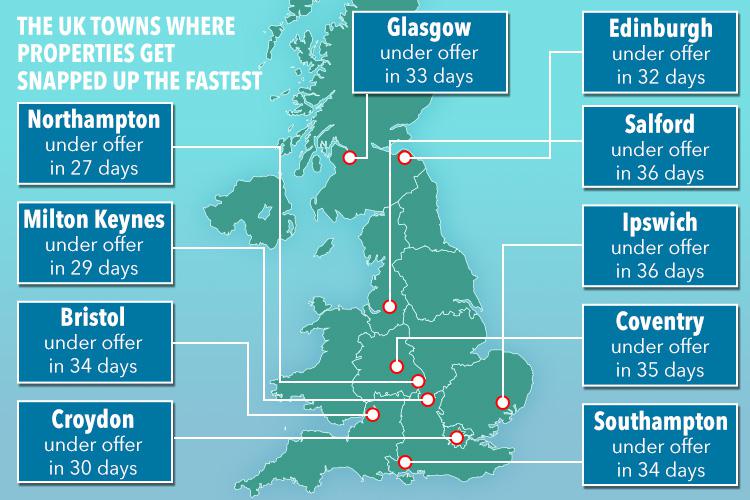  Northampton is home to Britain’s fastest moving property market