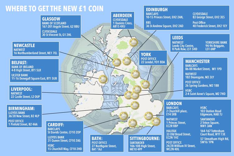  It might take a few weeks until the new £1 coin enters circulation - but here's where you can get one today