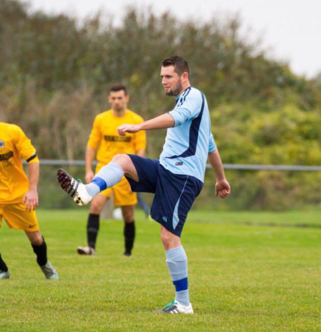  Beer Albion striker Chris Long, 24, in action