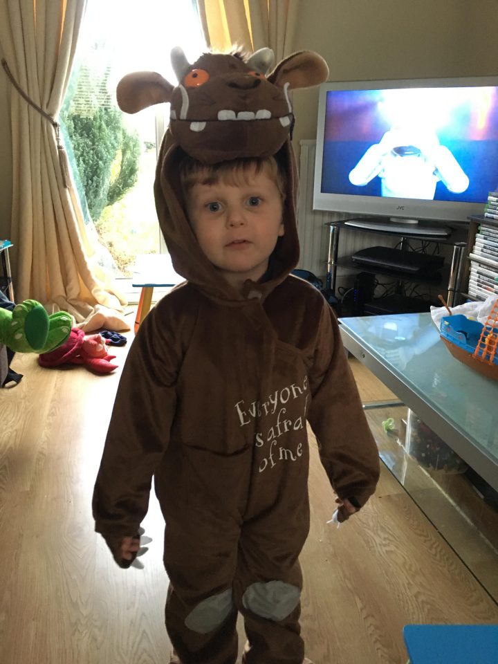  Kayleigh's son JJ dressed up for World Book Day - the costume should have cost £25 but Kayleigh snapped it up for just £4.99 from the charity shop